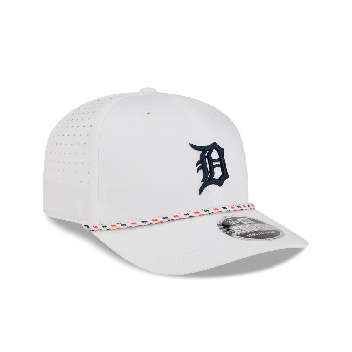 Detroit Tigers Optic White Performance Rope 9SEVENTY Stretch-Snap Hat