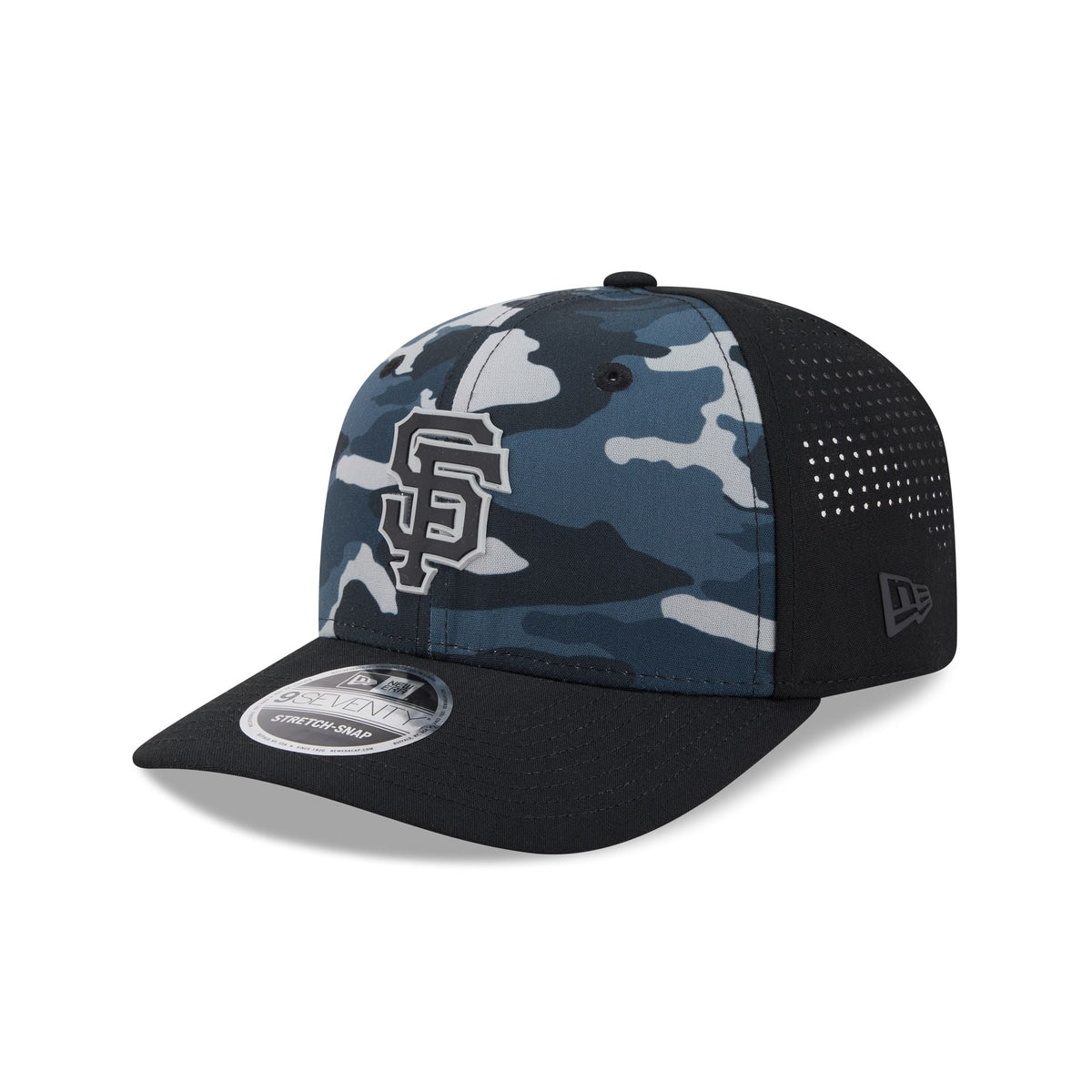 San Francisco Giants Black Camo Performance 9SEVENTY Stretch-Snap Hat