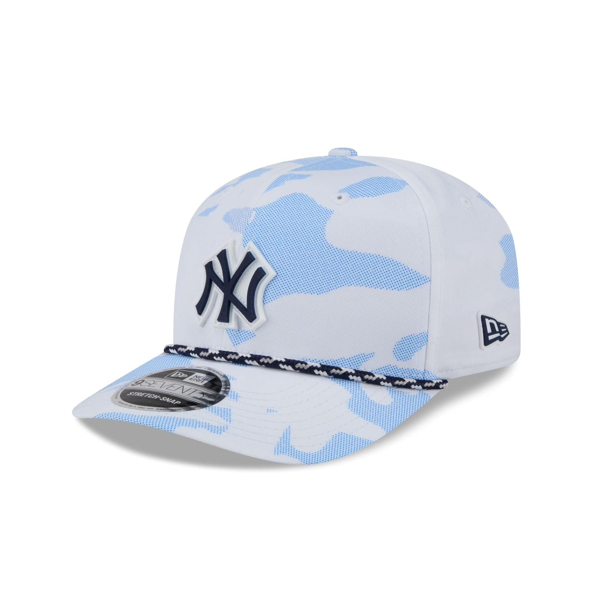 New York Yankees White Camo Performance Rope 9SEVENTY Stretch-Snap Hat