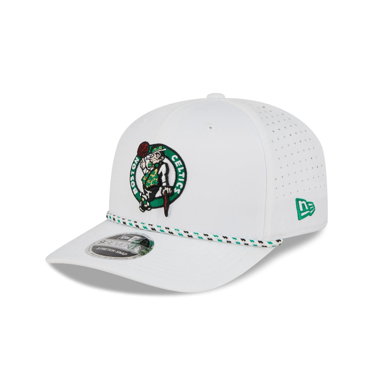 Boston Celtics Optic White Performance Rope 9SEVENTY Stretch-Snap Hat