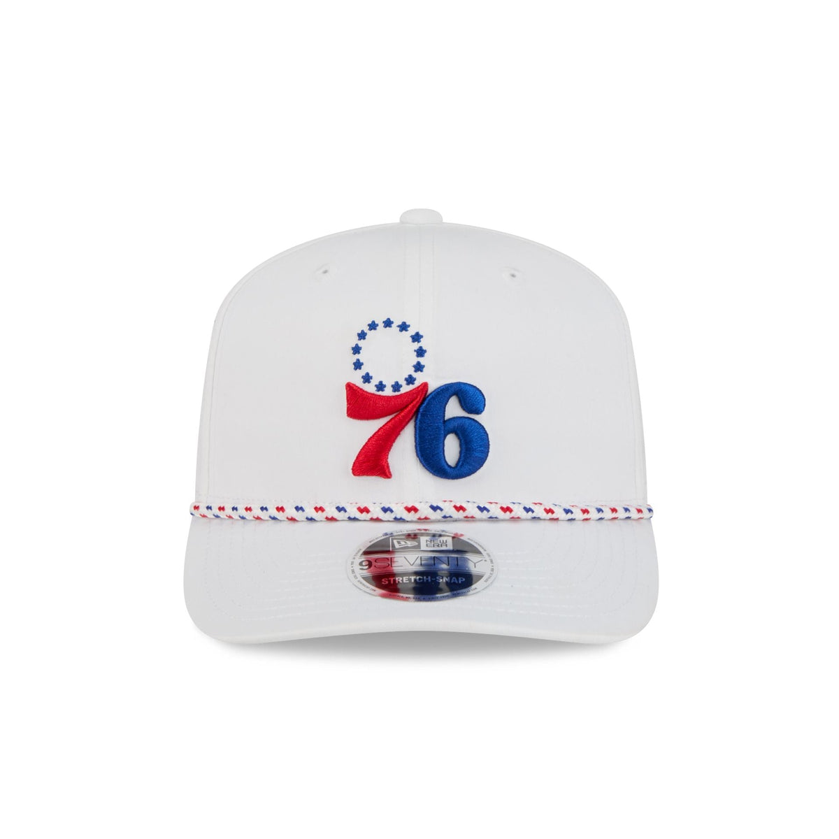 Philadelphia 76ers Optic White Performance Rope 9SEVENTY Stretch-Snap Hat