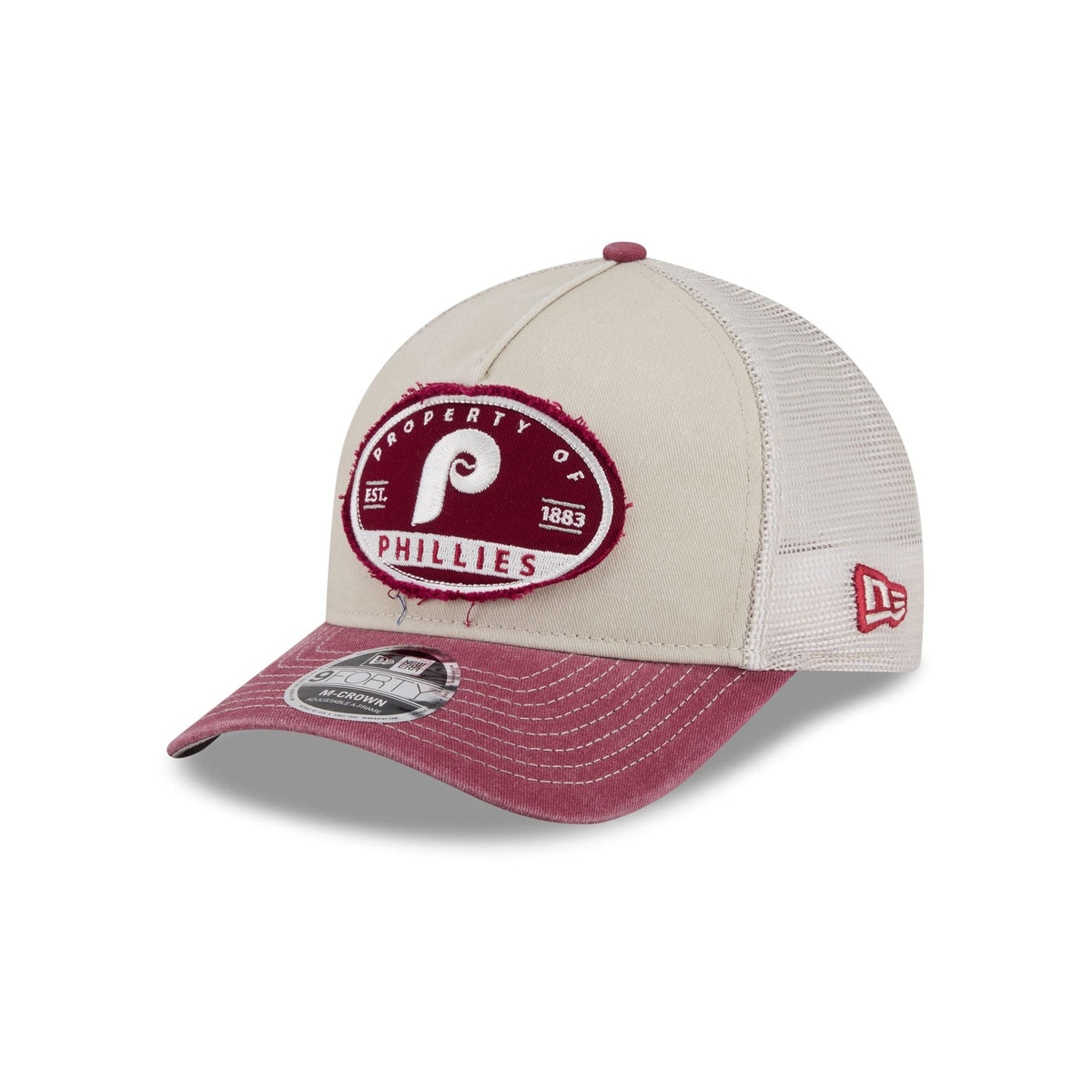 Philadelphia Phillies Frayed 9FORTY M-Crown A-Frame Trucker Hat