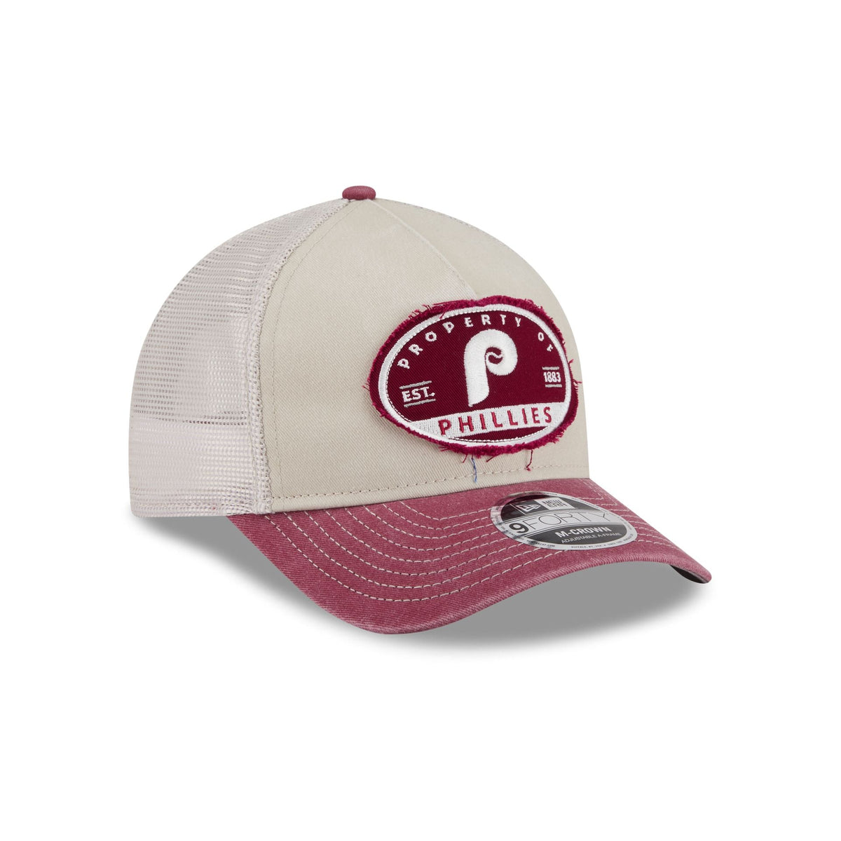 Philadelphia Phillies Frayed 9FORTY M-Crown A-Frame Trucker Hat