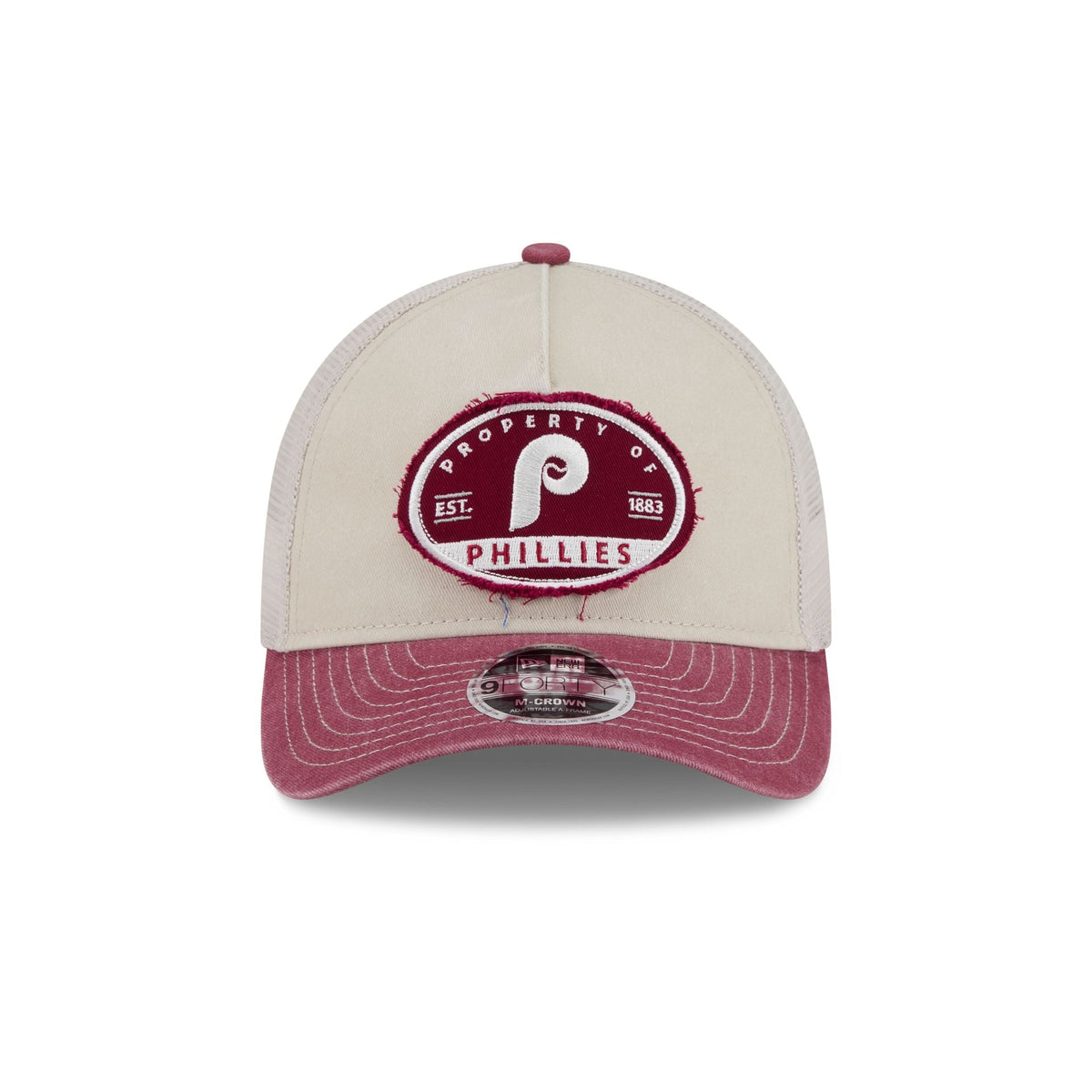 Philadelphia Phillies Frayed 9FORTY M-Crown A-Frame Trucker Hat