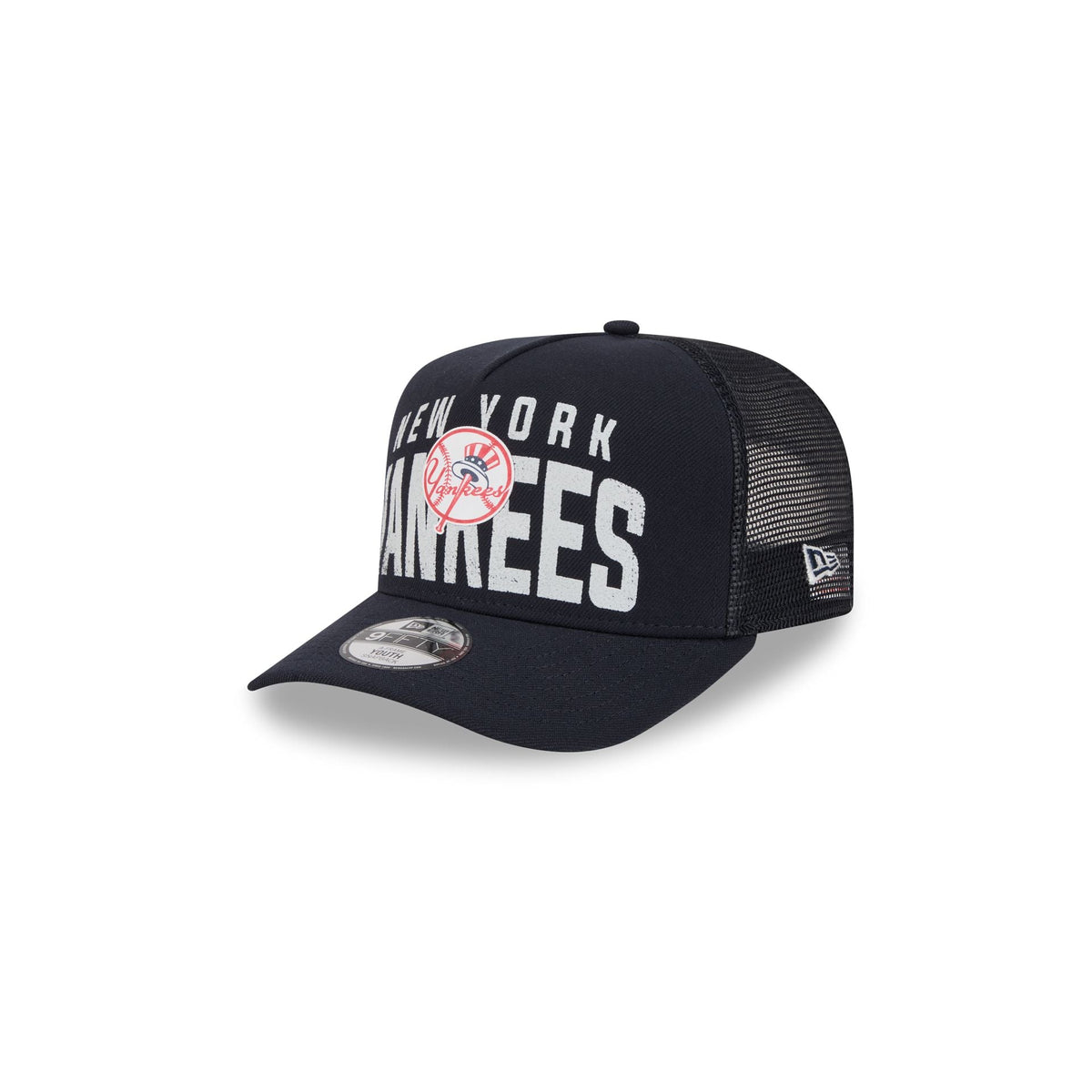 New York Yankees Logo Fade Kids 9FIFTY A-Frame Trucker Hat