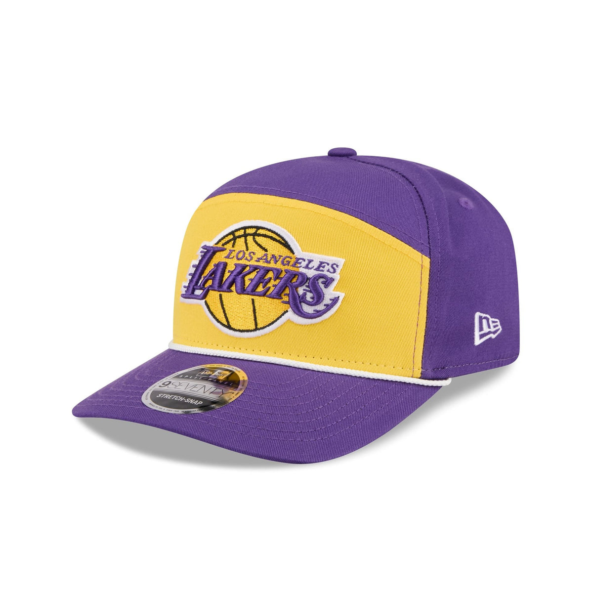 Los Angeles Lakers Split Panel 9SEVENTY Stretch-Snap Hat