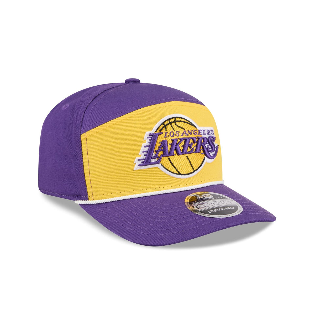Los Angeles Lakers Split Panel 9SEVENTY Stretch-Snap Hat