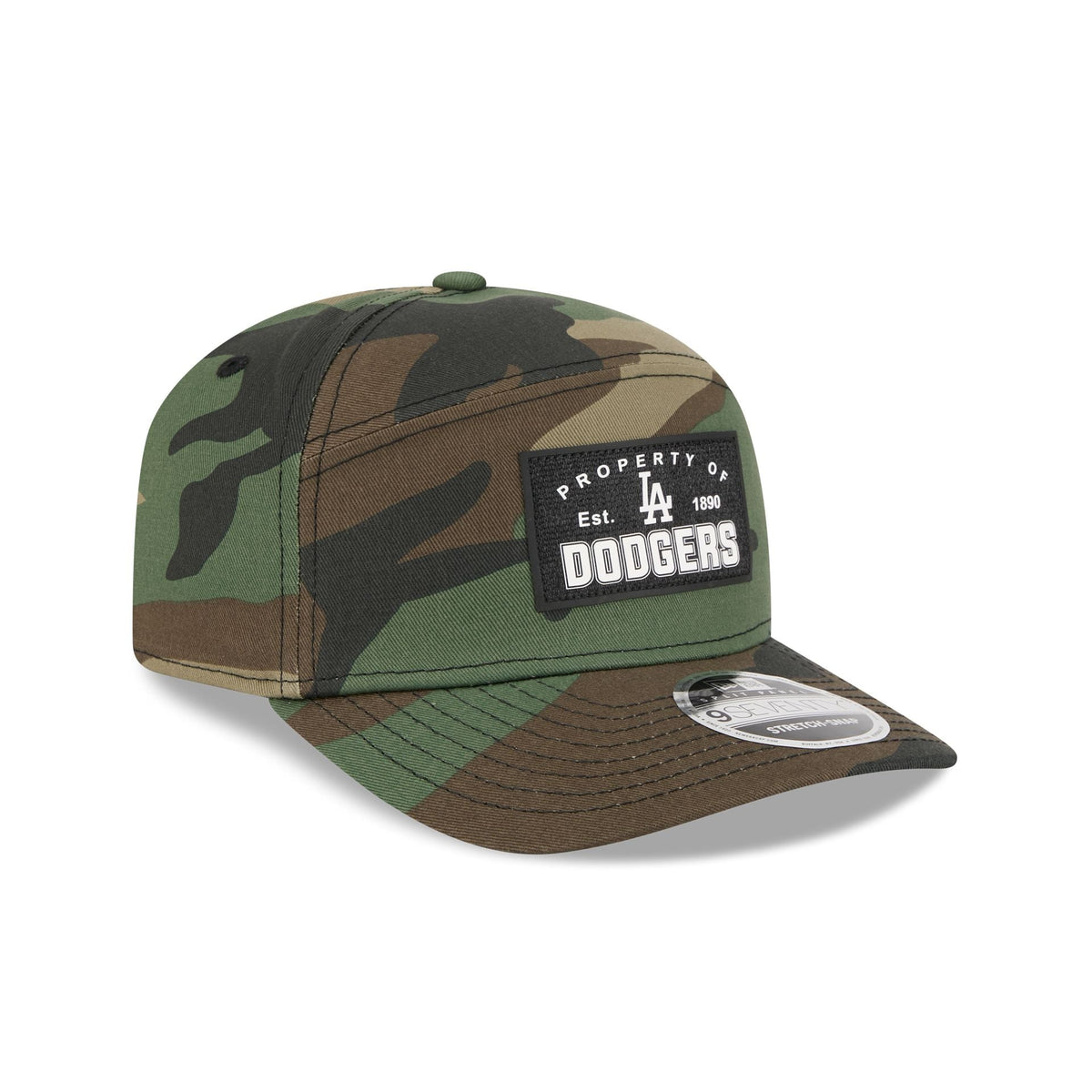 Los Angeles Dodgers Property of Patch Camo Split Panel 9SEVENTY Stretch-Snap Hat