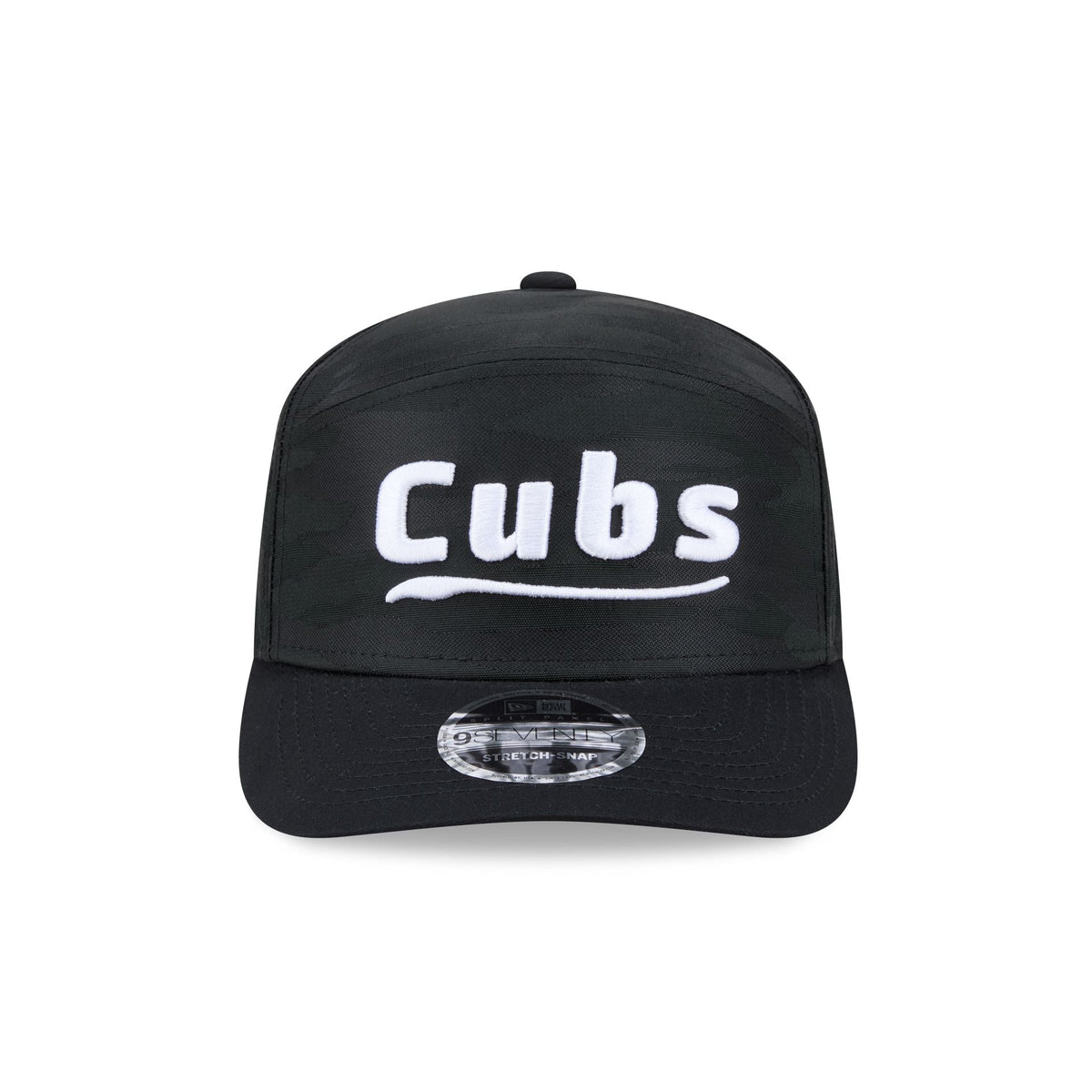 Chicago Cubs Black Camo Split Panel 9SEVENTY Stretch-Snap Hat
