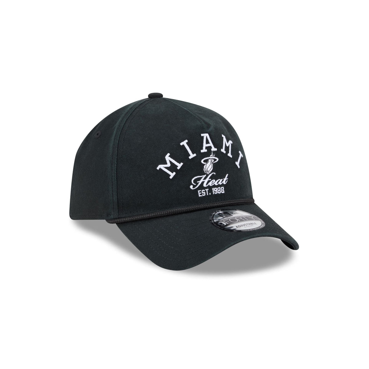 Miami Heat Stacked Rope 9FORTY A-Frame Snapback Hat