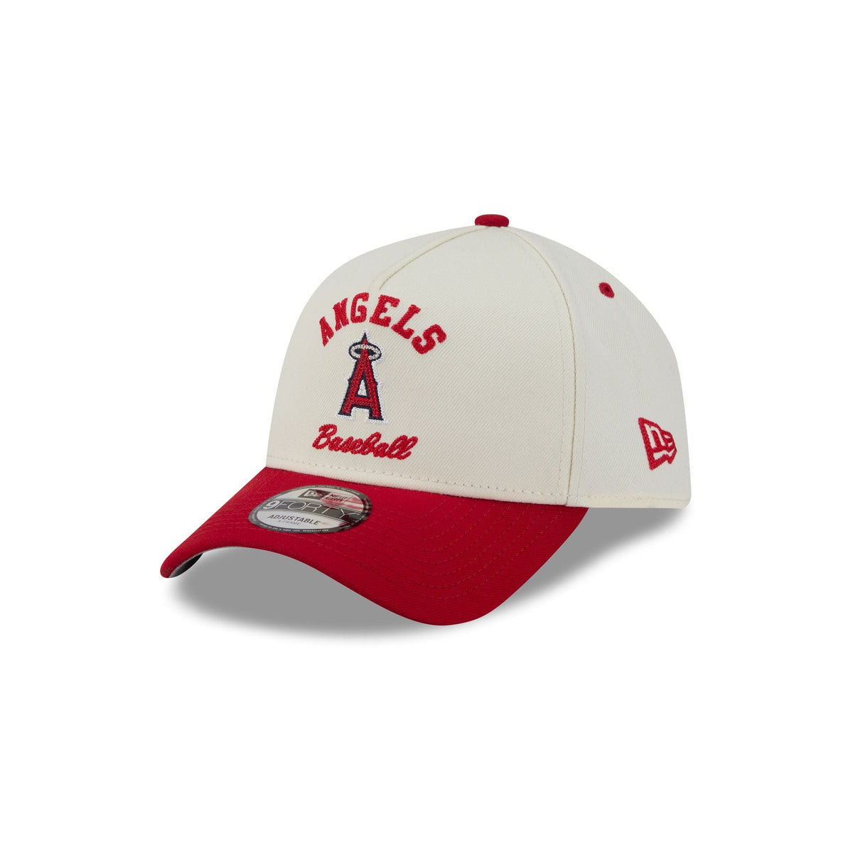 Los Angeles Angels Chrome White Arched 9FORTY A-Frame Snapback Hat