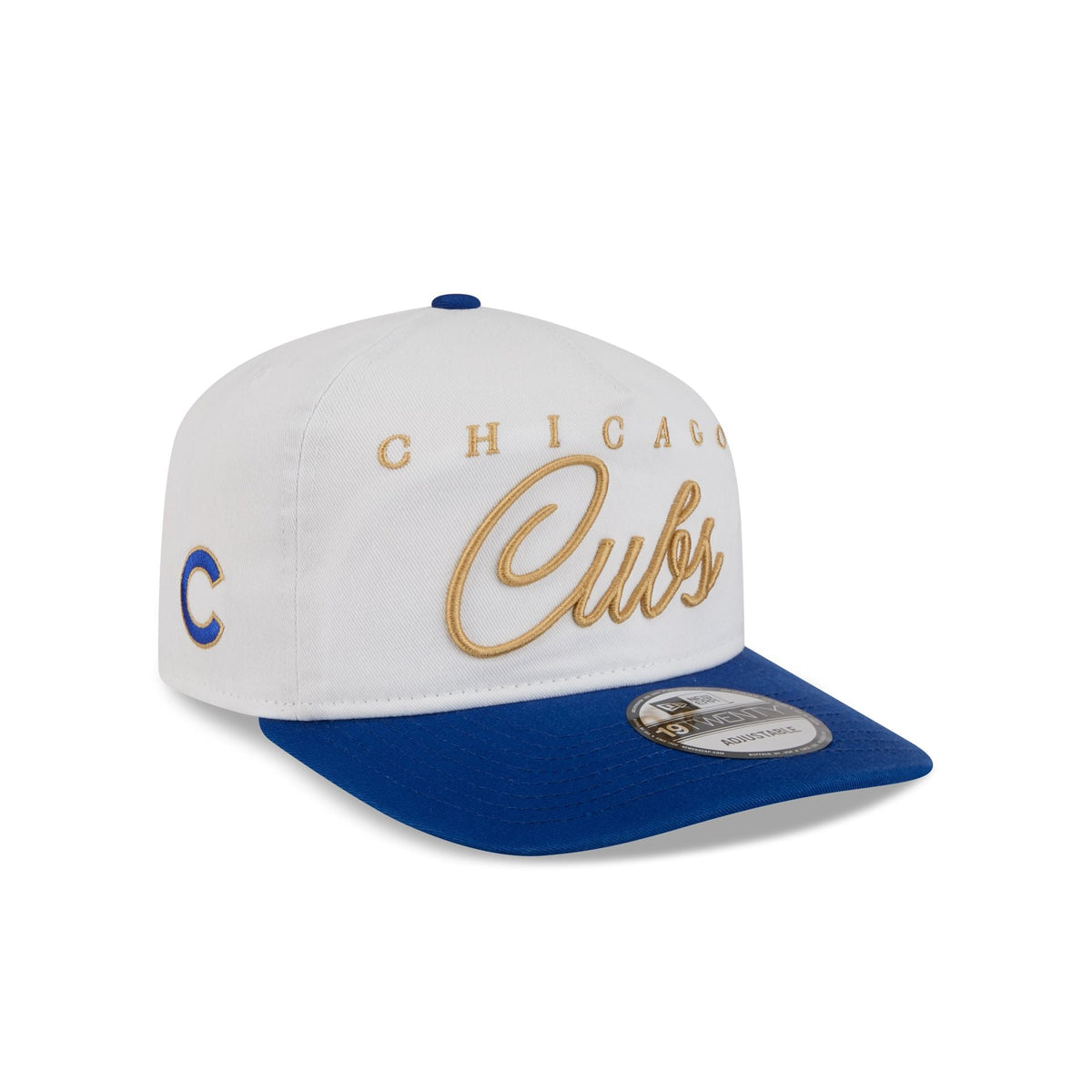 Chicago Cubs Gold Scripted 19TWENTY Adjustable Hat