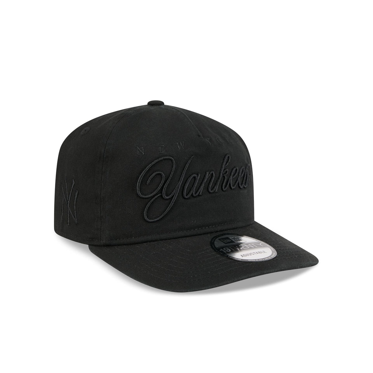 New York Yankees All Black Scripted 19TWENTY Adjustable Hat