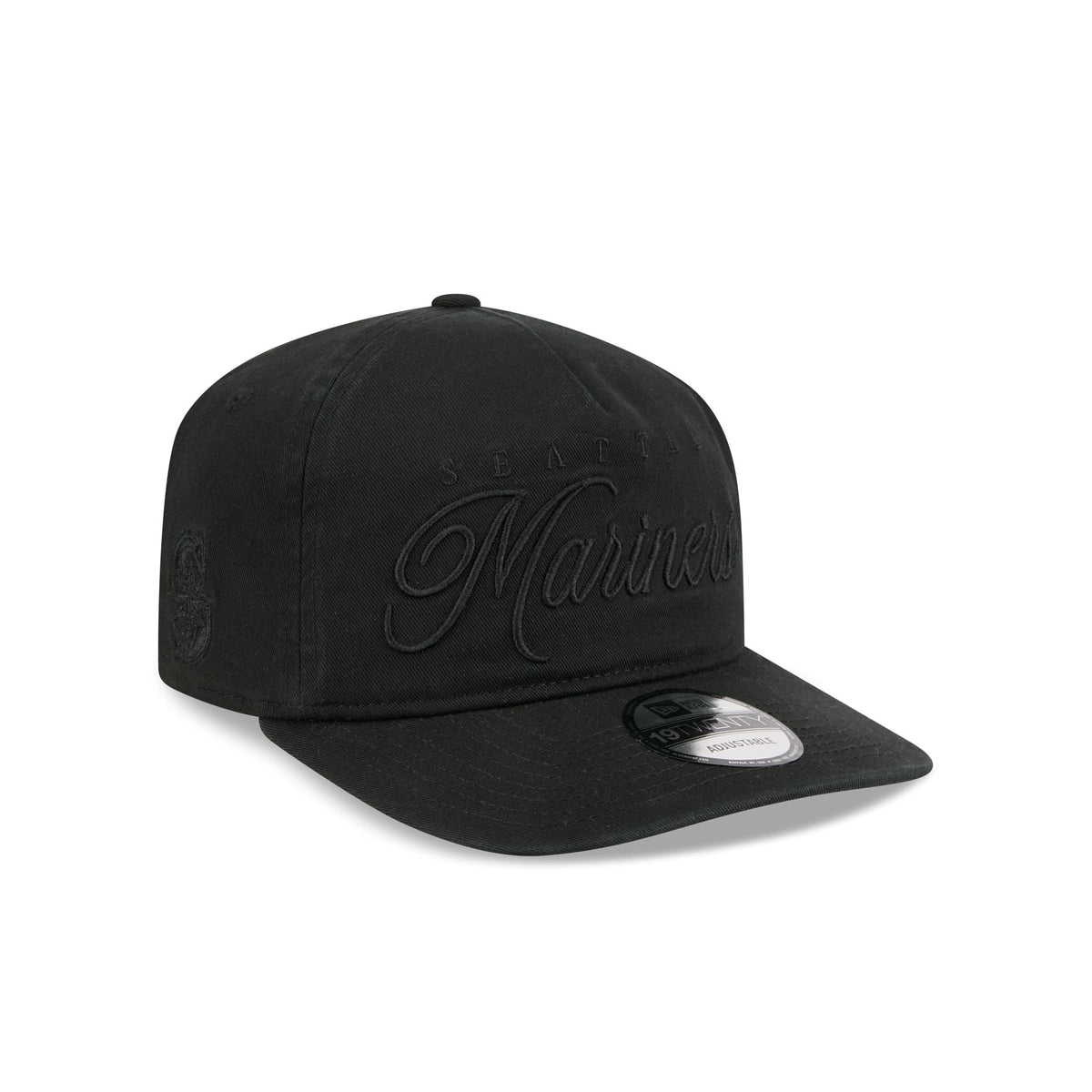 Seattle Mariners All Black Scripted 19TWENTY Adjustable Hat