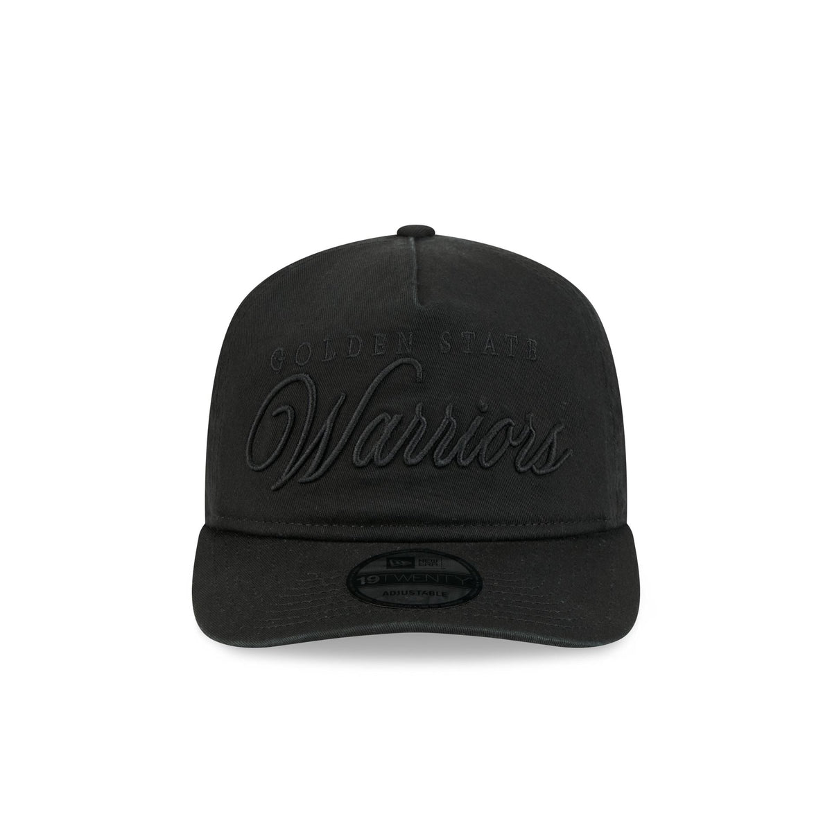 Golden State Warriors All Black Scripted 19TWENTY Adjustable Hat