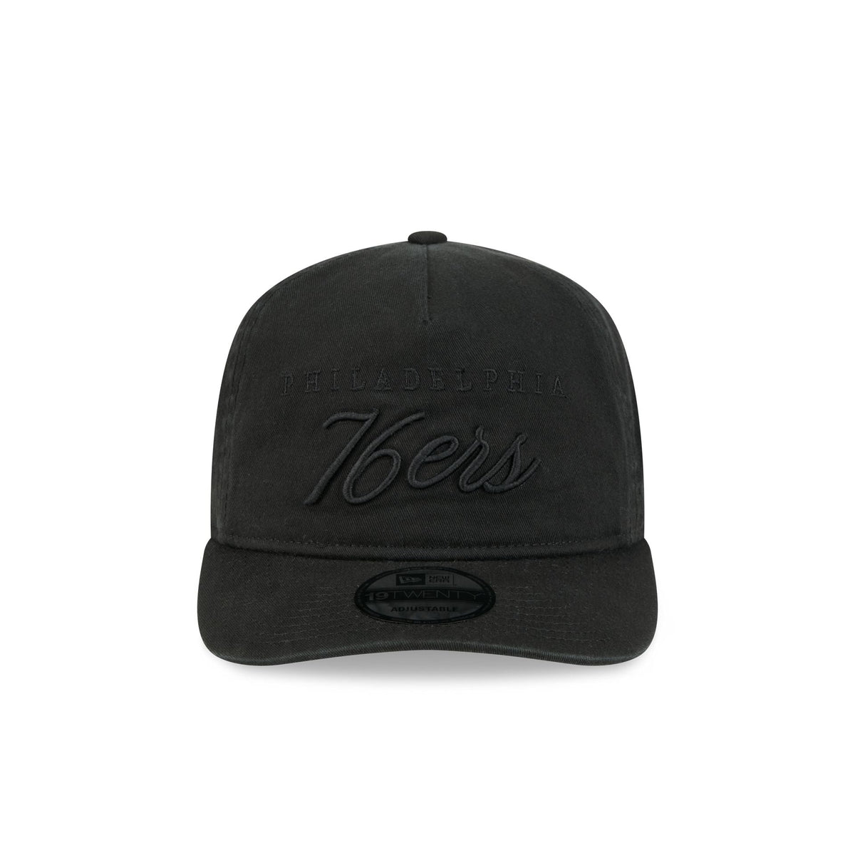 Philadelphia 76ers All Black Scripted 19TWENTY Adjustable Hat