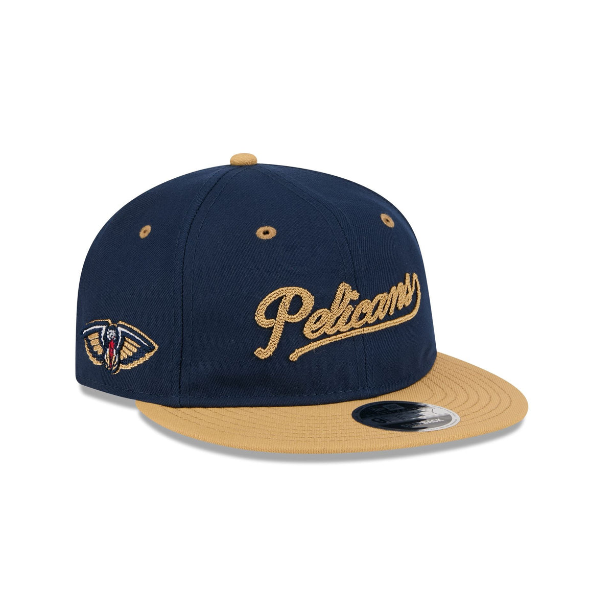 New Orleans Pelicans Chainstitch Script Retro Crown 9FIFTY Snapback Hat