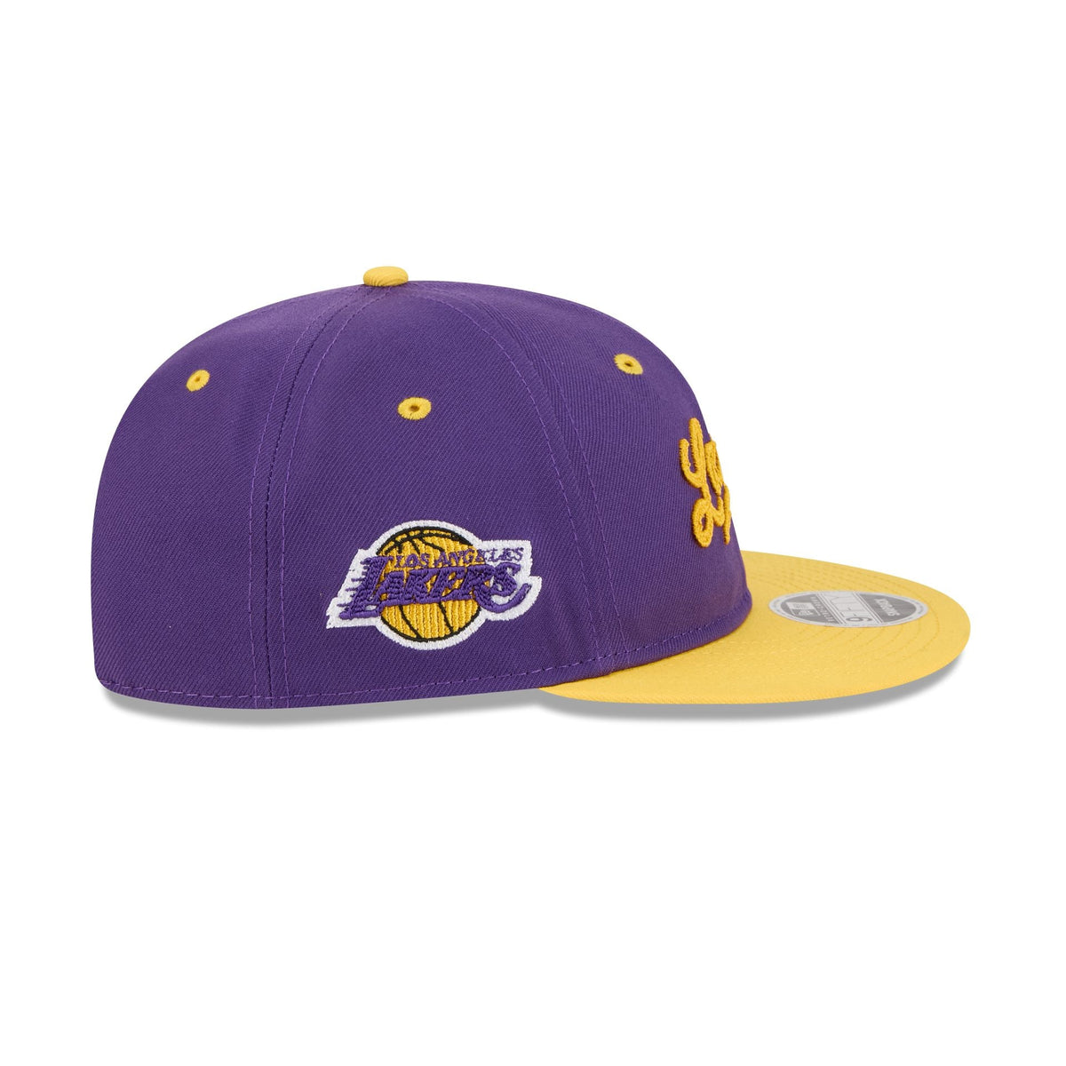 Los Angeles Lakers Chainstitch Script Retro Crown 9FIFTY Snapback Hat