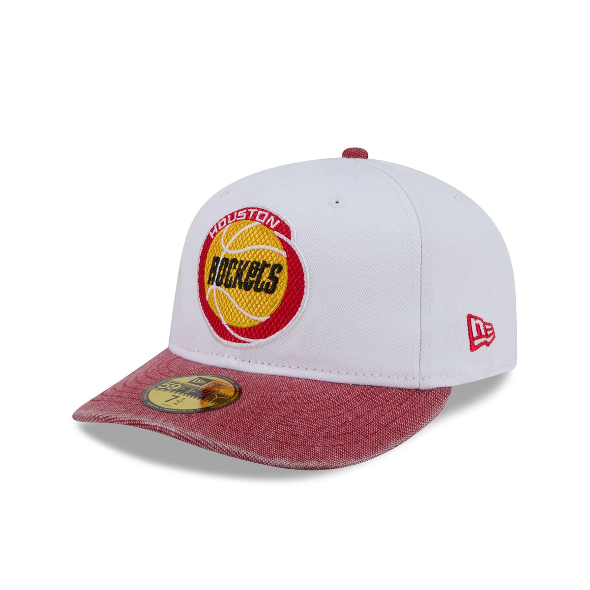 Houston Rockets Hardwood Classics Diamond Stitch White 59FIFTY Fitted Hat