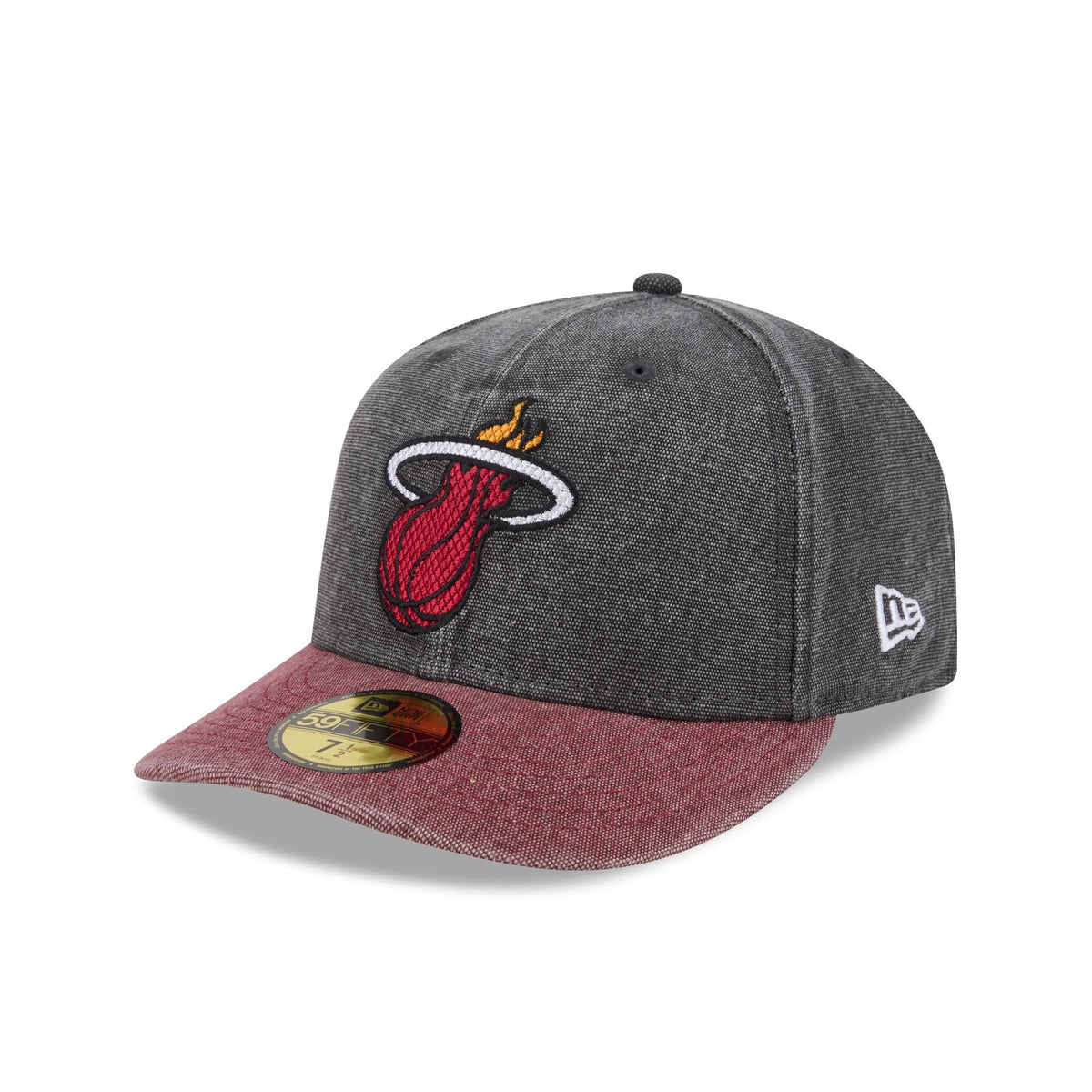 Miami Heat Hardwood Classics Diamond Stitch Gray 59FIFTY Fitted Hat
