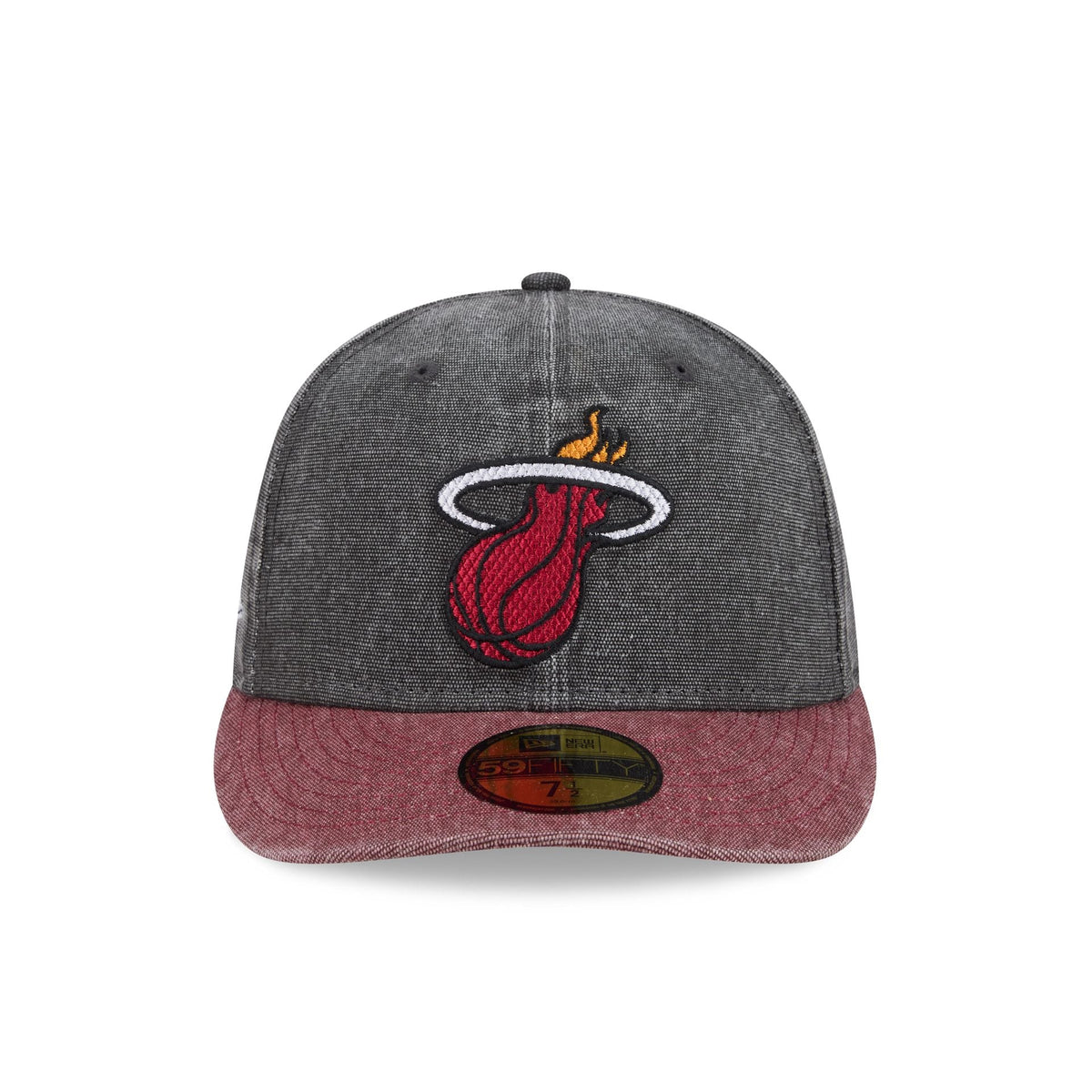 Miami Heat Hardwood Classics Diamond Stitch Gray 59FIFTY Fitted Hat