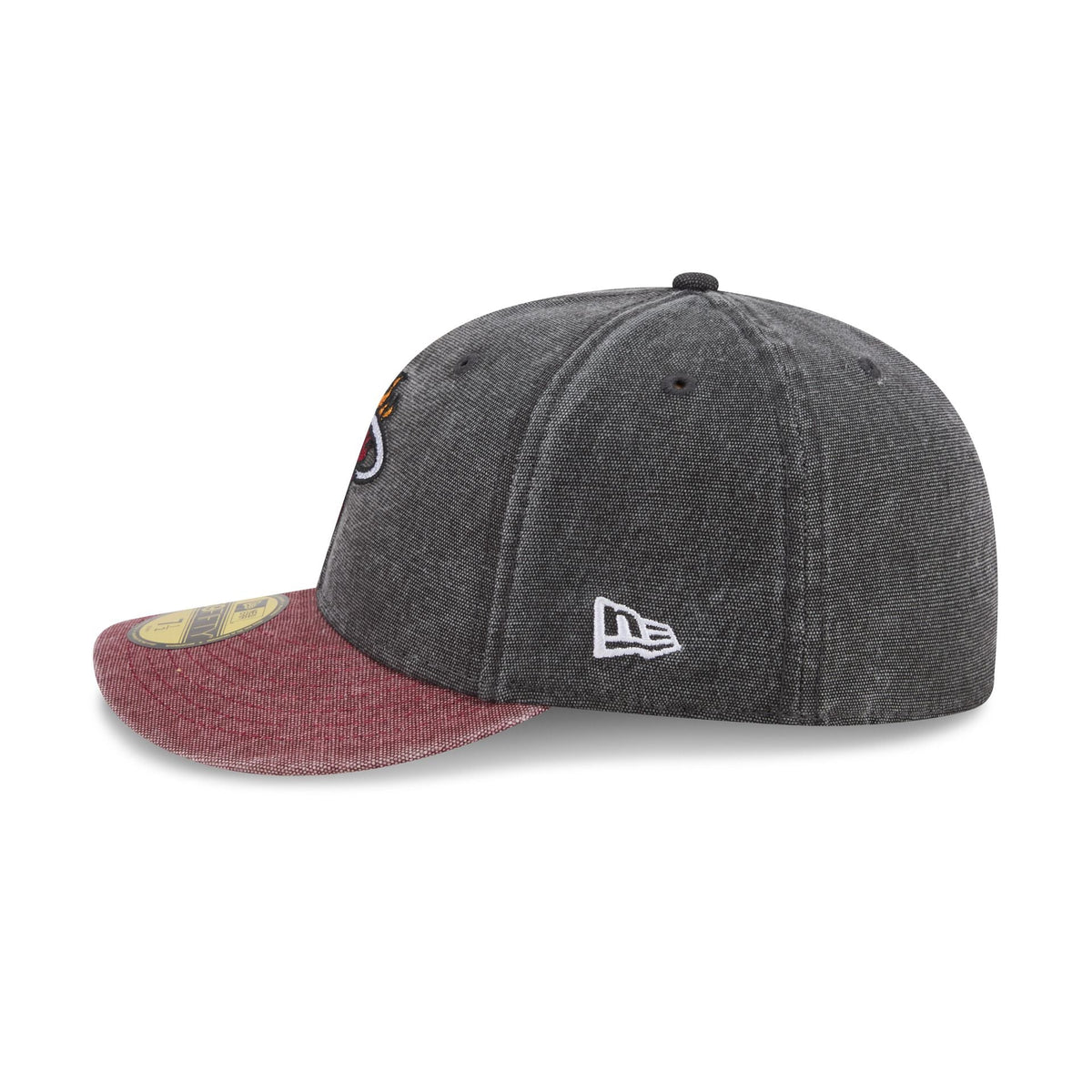 Miami Heat Hardwood Classics Diamond Stitch Gray 59FIFTY Fitted Hat