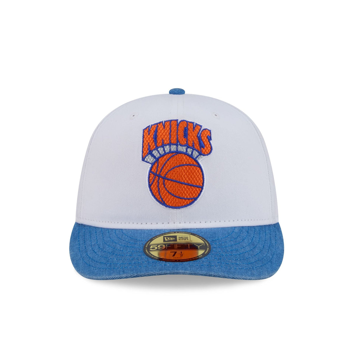 New York Knicks Hardwood Classics Diamond Stitch White 59FIFTY Fitted Hat