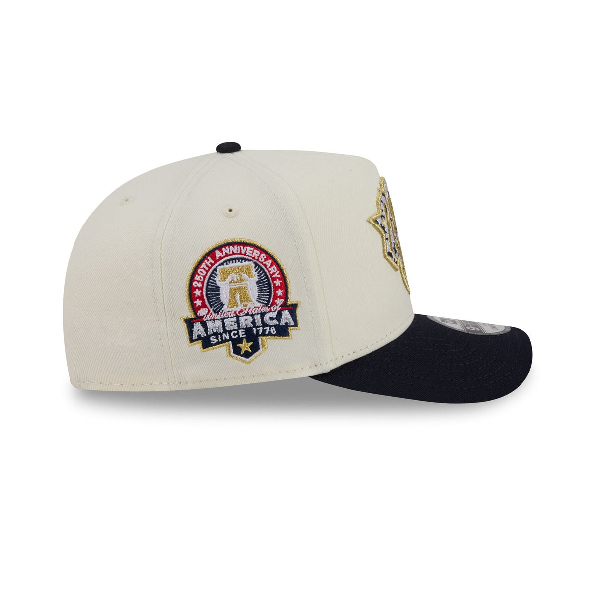 New York Knicks Chrome White Stars and Stripes 9FIFTY A-Frame Snapback Hat