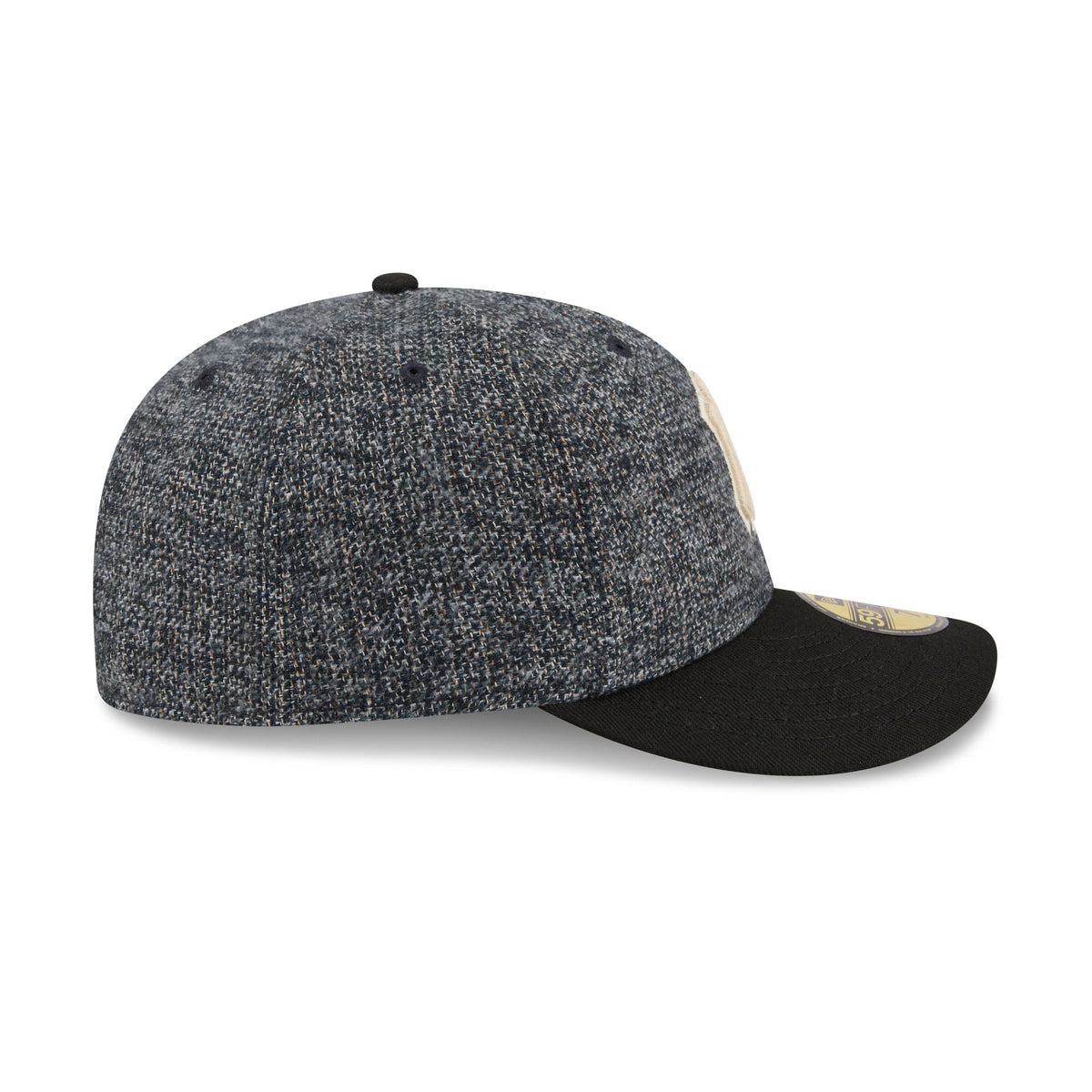New York Yankees Three Looms Tweedy Cotton Black 59FIFTY Fitted Hat
