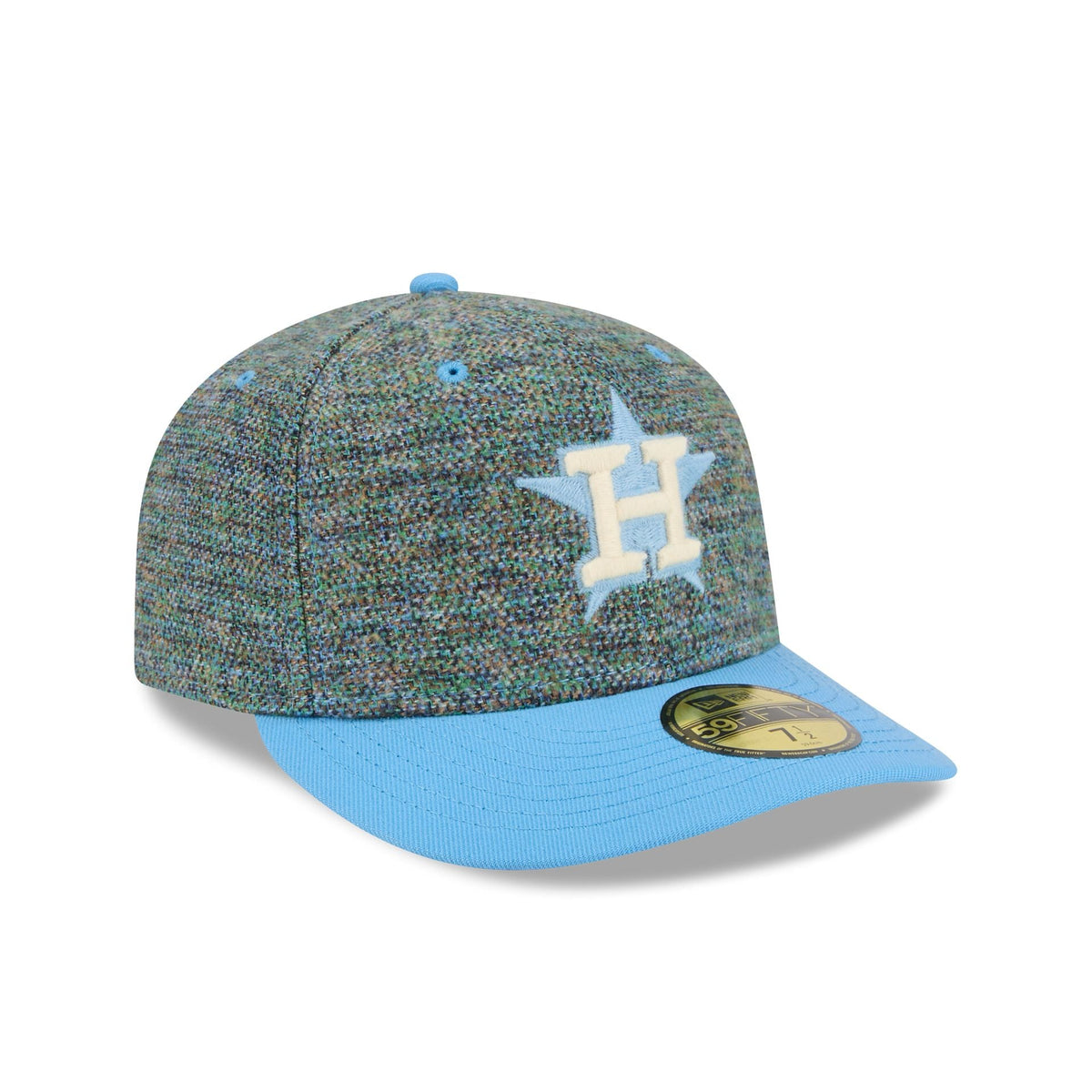 Houston Astros Three Looms Tweedy Cotton Radiant Blue 59FIFTY Fitted Hat