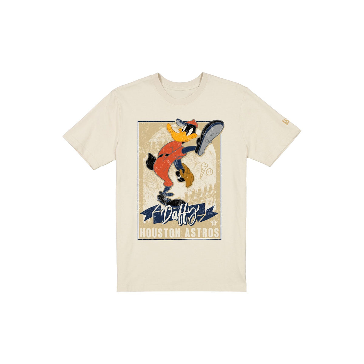 Houston Astros Daffy Duck Pitch Chrome White T-Shirt