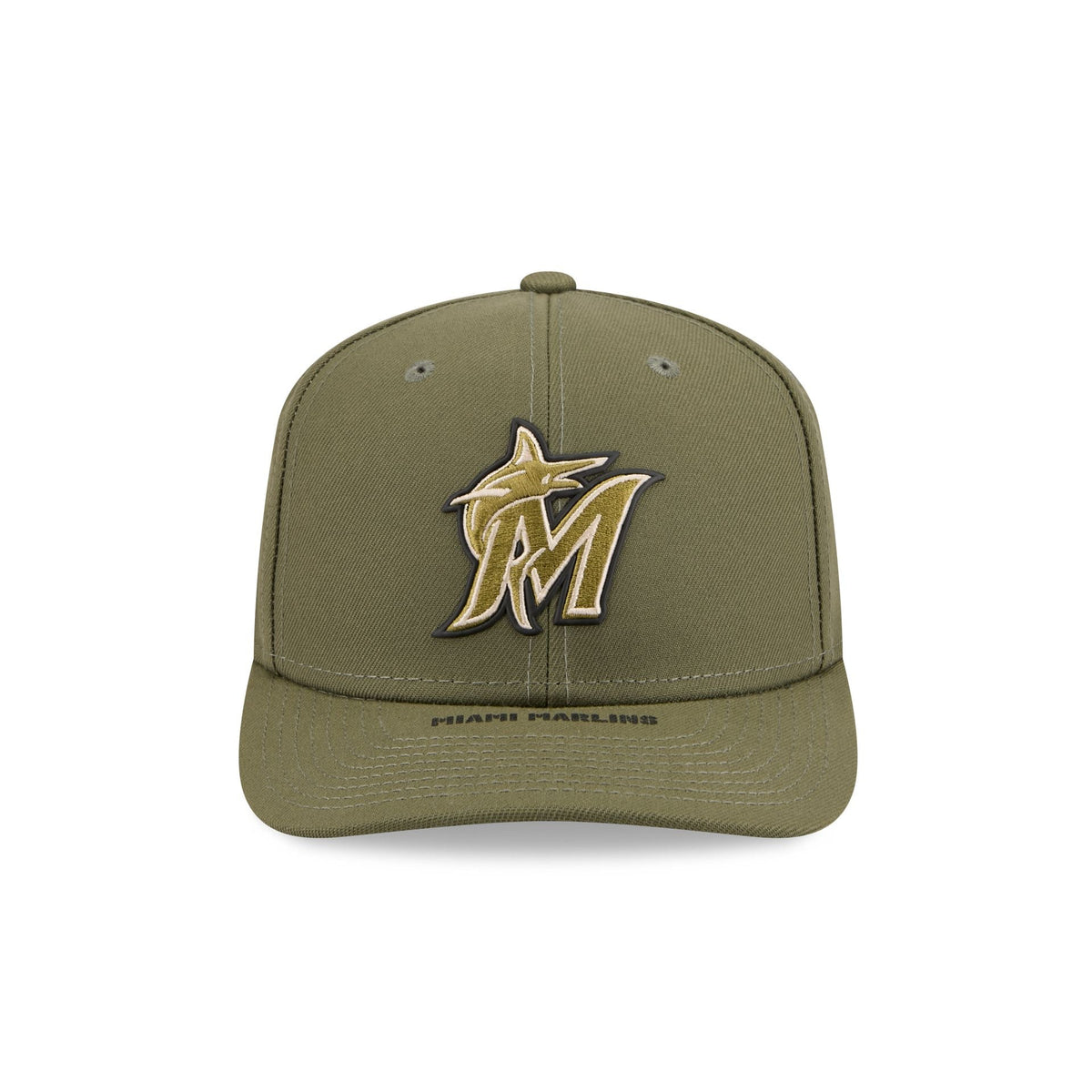 Miami Marlins Armed Forces Day 2026 9SEVENTY Stretch-Snap Hat