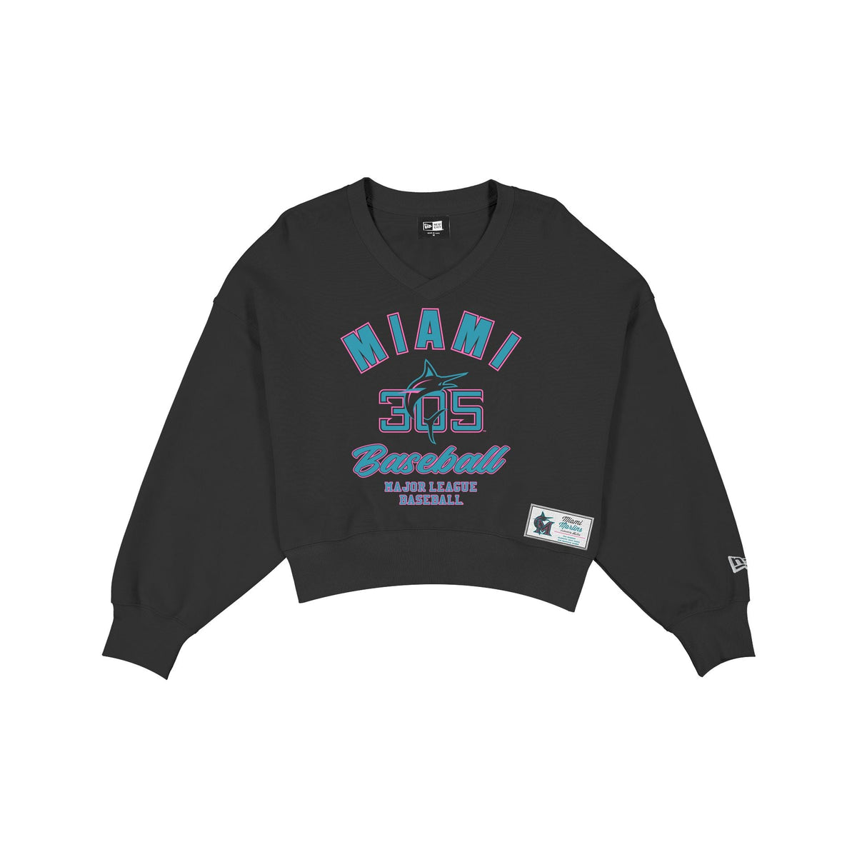 Miami Marlins 2026 City Connect Women's Cropped Crewneck