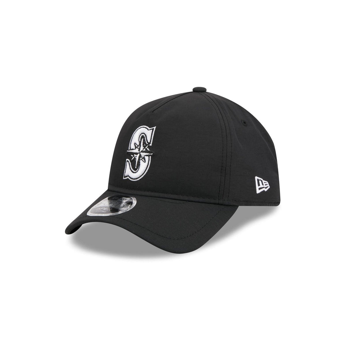 Seattle Mariners Black 9FORTY APEX Snapback Hat