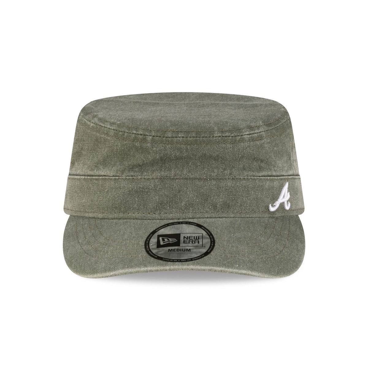 Atlanta Braves Pigment Dye Olive Military Cap