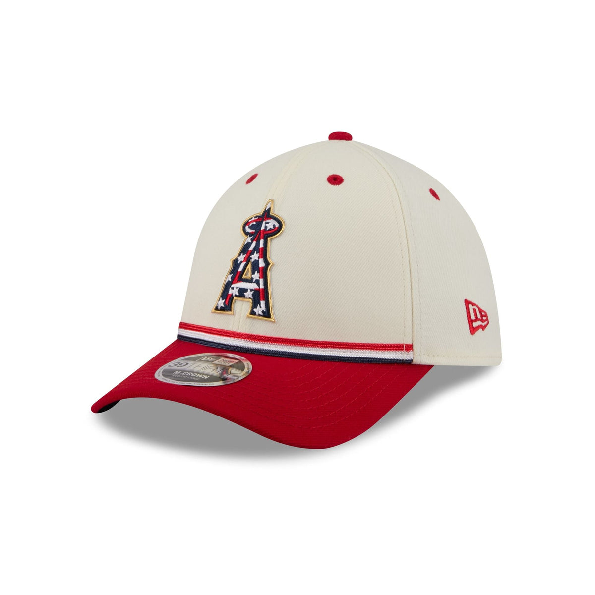 Los Angeles Angels Independence Day 2026 39THIRTY M-Crown Stretch Fit Hat