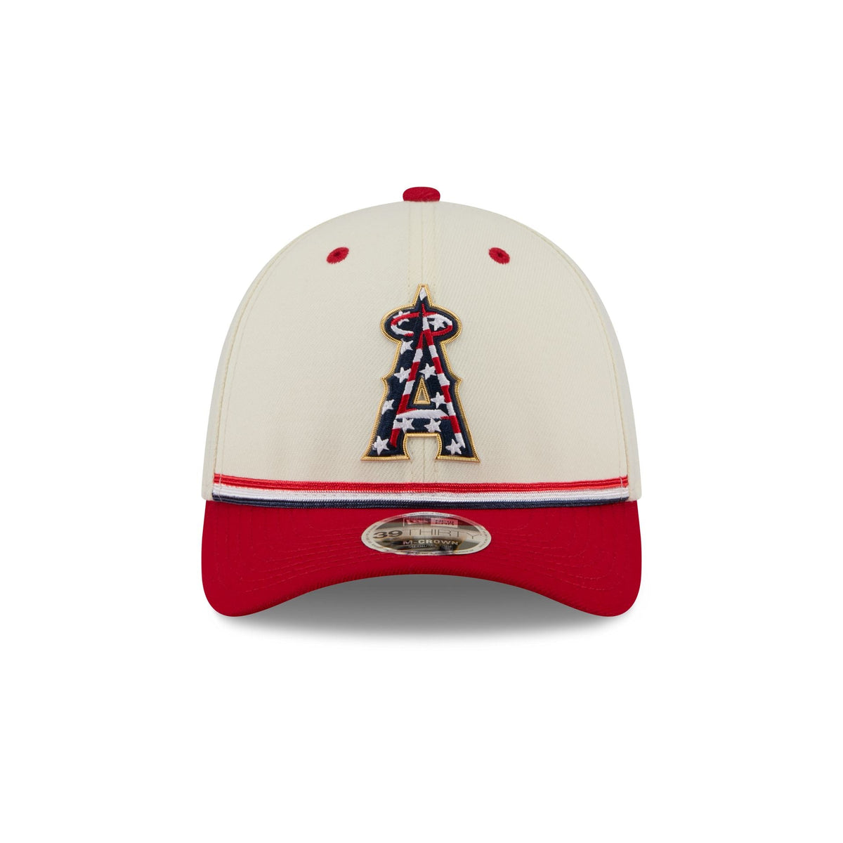 Los Angeles Angels Independence Day 2026 39THIRTY M-Crown Stretch Fit Hat