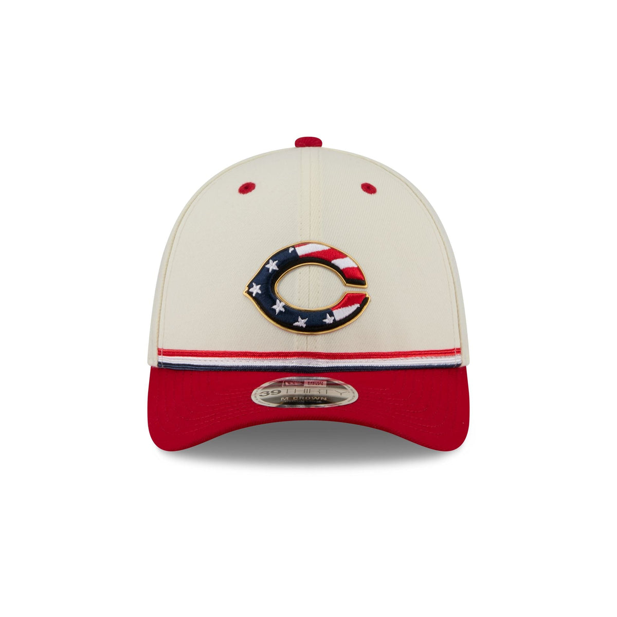 Cincinnati Reds Independence Day 2026 39THIRTY M-Crown Stretch Fit Hat