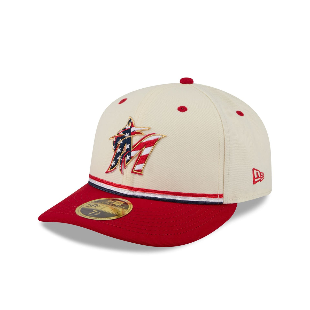 Miami Marlins Independence Day 2026 Low Profile 59FIFTY Fitted Hat