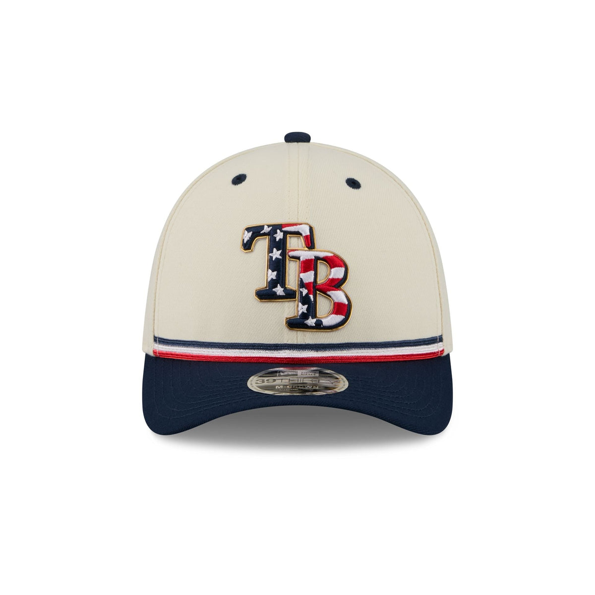 Tampa Bay Rays Independence Day 2026 39THIRTY M-Crown Stretch Fit Hat