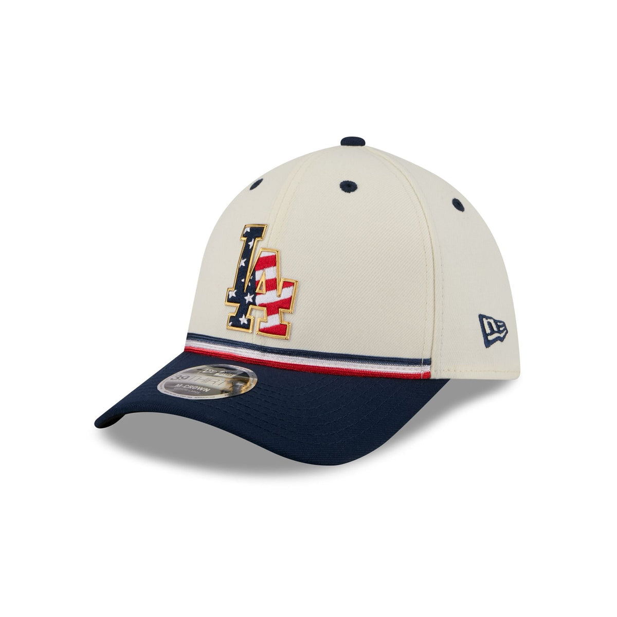 Los Angeles Dodgers Independence Day 2026 39THIRTY M-Crown Stretch Fit Hat