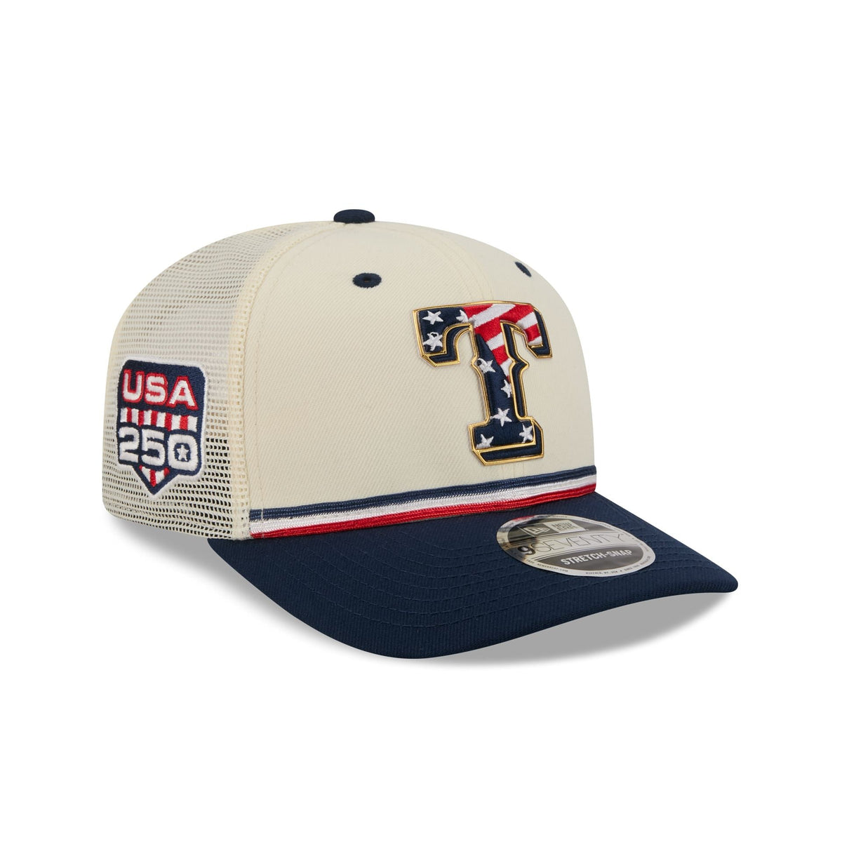 Texas Rangers Independence Day 2026 9SEVENTY Trucker Hat