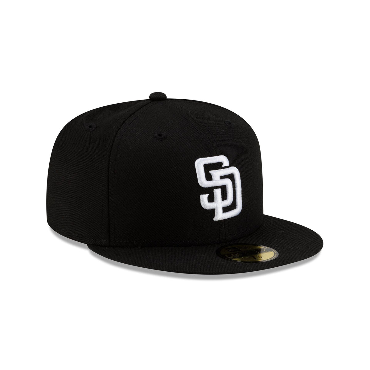 San Diego Padres Basic Black & White 59FIFTY Fitted Hat