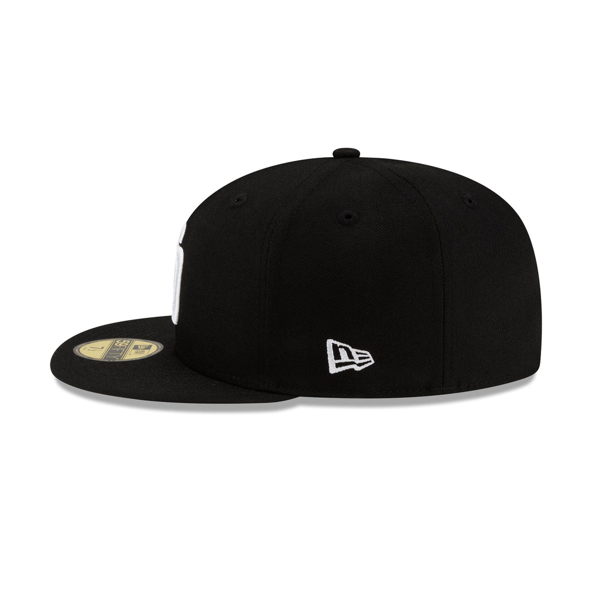 San Diego Padres Basic Black & White 59FIFTY Fitted Hat