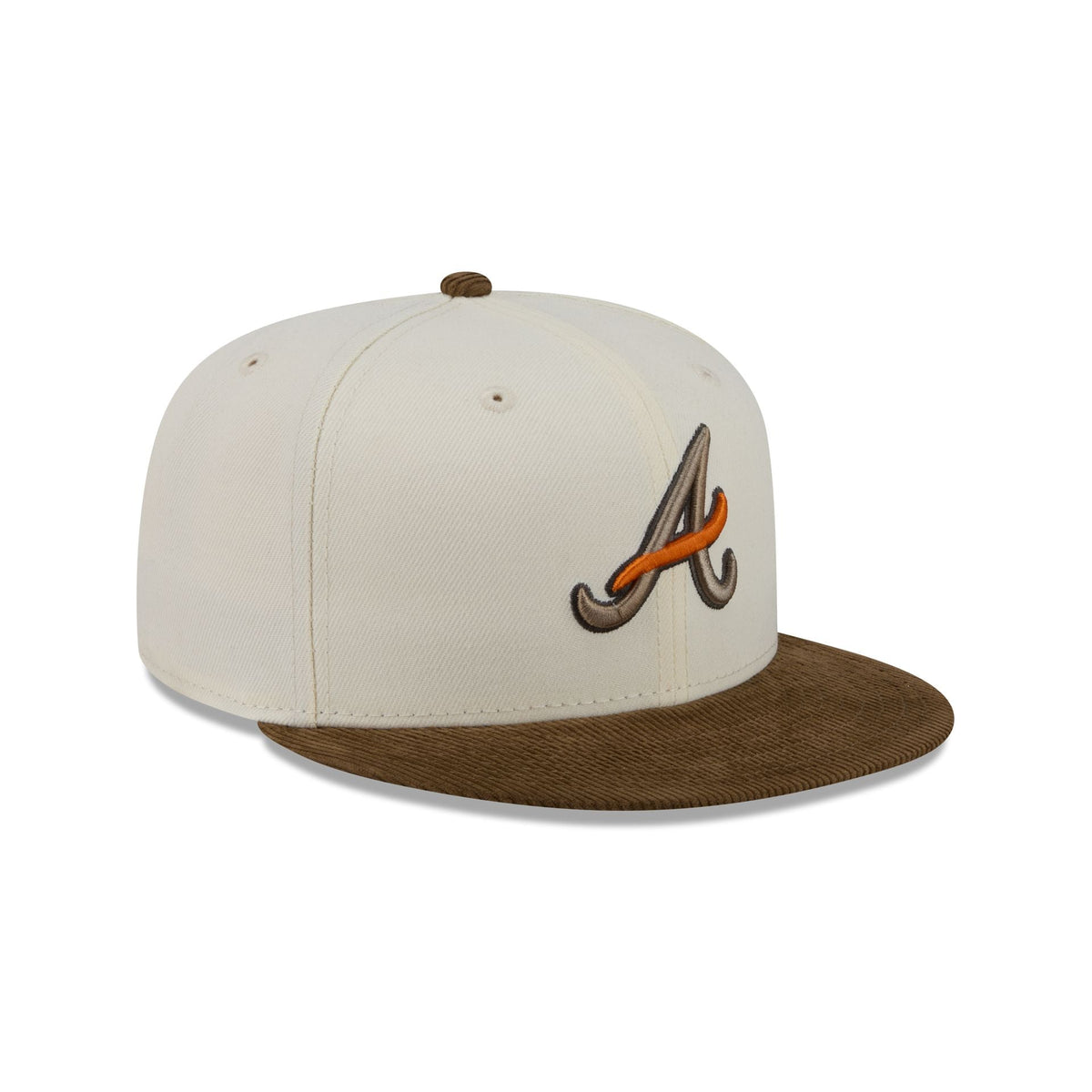 Just Caps Corduroy Chrome Atlanta Braves 59FIFTY Fitted Hat