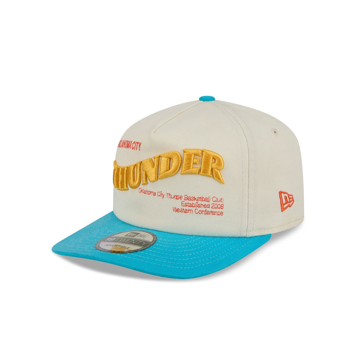 Oklahoma City Thunder Conference Script Chrome White 19TWENTY Adjustable Hat