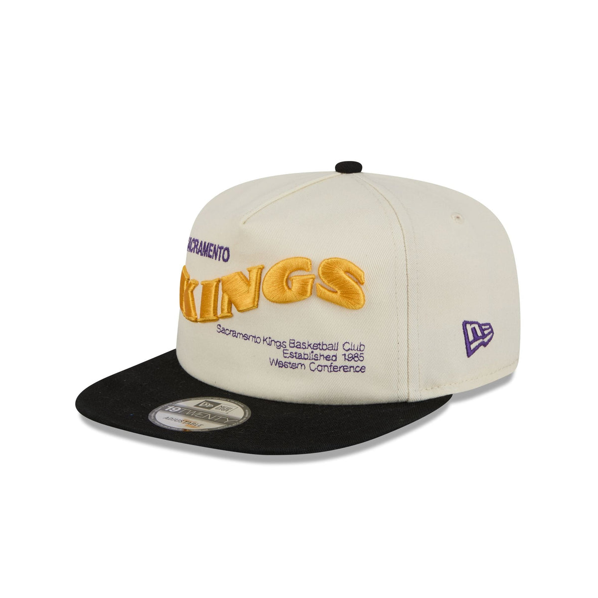 Sacramento Kings Conference Script Chrome White 19TWENTY Adjustable Hat