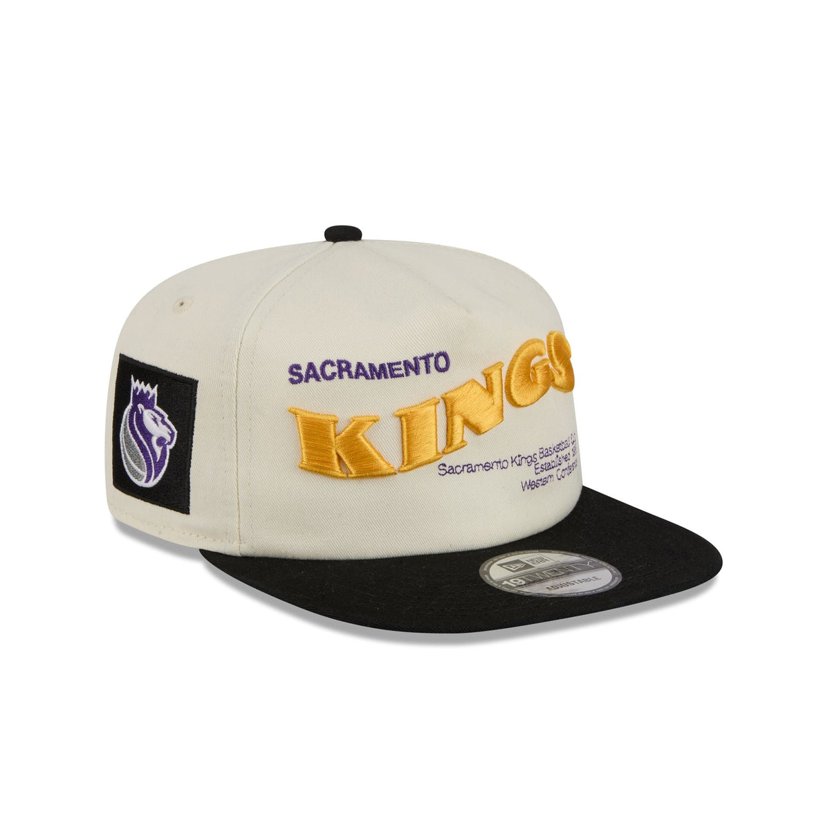 Sacramento Kings Conference Script Chrome White 19TWENTY Adjustable Hat