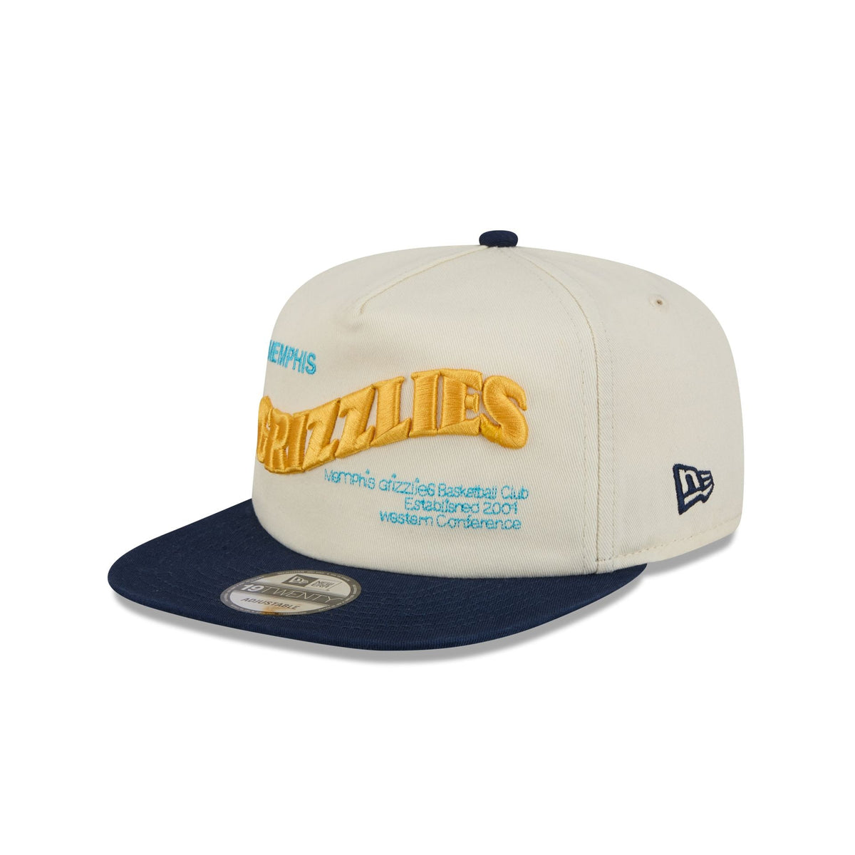 Memphis Grizzlies Conference Script Chrome White 19TWENTY Adjustable Hat