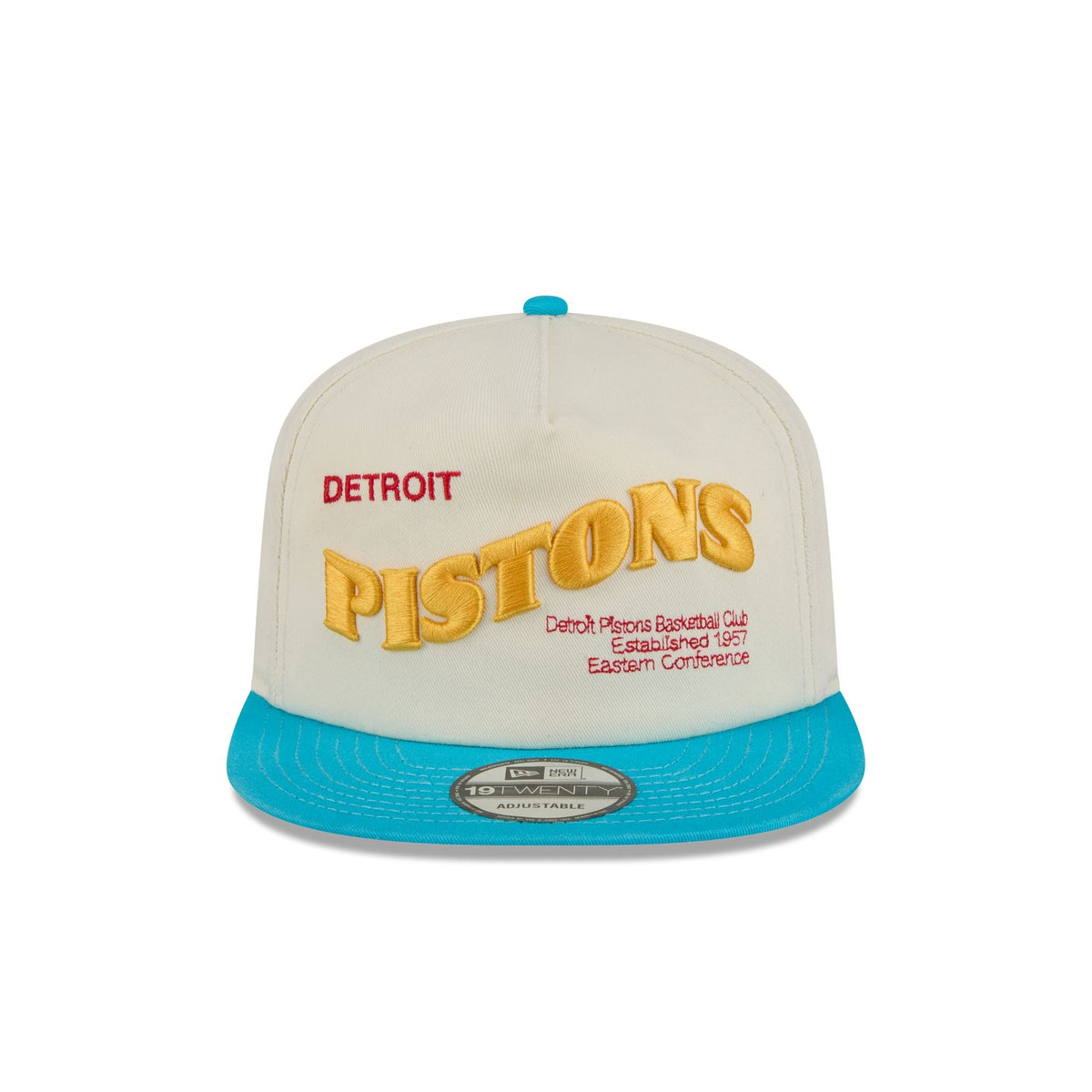 Detroit Pistons Conference Script Chrome White 19TWENTY Adjustable Hat